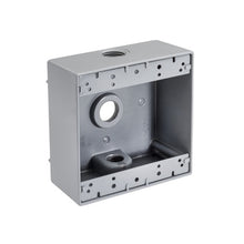 1/2" Threaded Hub Double Gang 3 Hole Weatherproof Box (Pack of 20)