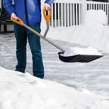 18-Inch Shovel 34.5-Inch Shaft Steel Shaft Impact-Resistant Snow Shovel