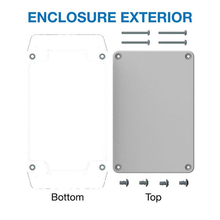 Flanged Base Polycarbonate Plastic Gray/clear RBF53P06G10C