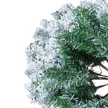 Prelit Flocked Artificial Christmas Tree Xmas with 250 White LED Lights Decoration (6.5FT)