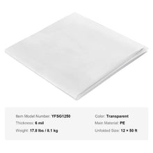 12 x 50 Inch 6 Mil Thickness Clear Greenhouse Film Polyethylene Film UV Resistant Greenhouse Plastic Sheeting Gardening YFSG1250