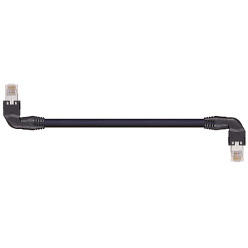 Igus CAT9440380 26 AWG 4P RJ45 L Angled A/B Connector Straight Hirose PUR Harnessed CAT5e Cable