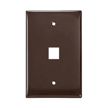 1-Port Midsize Single-Gang QUICKPORT Wallplate Brown 41091-1BN