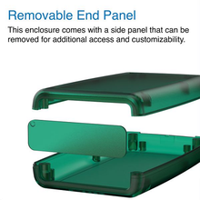 Mother Board Fixing Storage Box Translucent Green ,Hand Held Enclosure With Removable End Panel H65TRGR