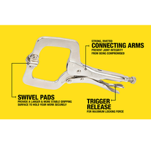 6" Locking Clamp with Swivel Pads LCS6 (Pack of 8)