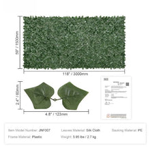 59" x 118" Greenery Ivy Fence with Mesh Backing & Strengthened Joints – Artificial Green Wall Screen Dark Green Backcloth JNF007