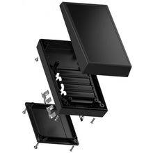 Standard Smooth Recess Sloped Battery 4AA Black Flanged Wallmount Enclosure 0.9 Height 15S4AA,BK