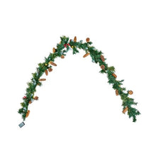 Artificial Christmas Garland with Light String Realistic Xmas Collection for Mantel and Fireplace (9FT)