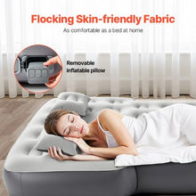 74x54.3x9.3 Inch Inflatable Car Air Mattress with Built-in Pump Gray