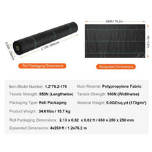 4 x 250' Ft Heavy Duty Woven PP Weed Control Mat Weed Barrier Landscape Fabric 1.2*76.2-170