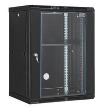 500 lbs Capacity 15U Wall Mount Server Cabinet with Locking Glass Door