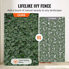 96 x 72 Inch Greenery Ivy Fence Screen with Mesh Backing – Outdoor Artificial Green Wall