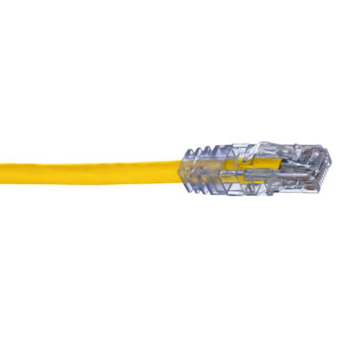1' 24 AWG Yellow Cat 6 UTP Copper Patch Cord UTPSP1YLY