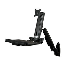 Wall Mount Workstation Articulating Full Motion Standing Desk with Ergonomic Height Adjustable Monitor
