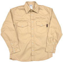 FR Work Shirts 7 oz 100% Cotton Flame Resistant Industrial Workwear Tan