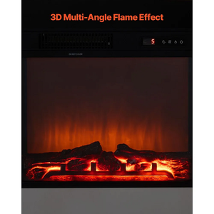 33-Inch 1500W Freestanding Electric Fireplace Stove Heater Mantel White