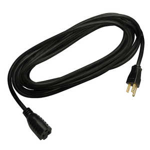 15"Ft Black Extension Cord Cable 16/3 Sjtw Standard Outdoor 2306SW8808 (Pack Of 13)