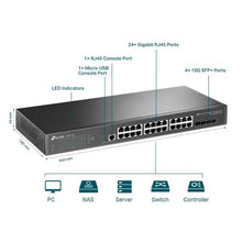 JetStream 24-Port Gigabit L2+ Managed Switch with 4 10GE SFP+ Slots TPL-TL-SG3428X