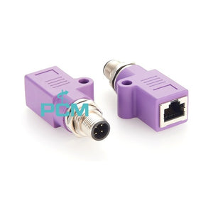 M12 D Code to RJ45 Ethernet Adapter PCM-0660
