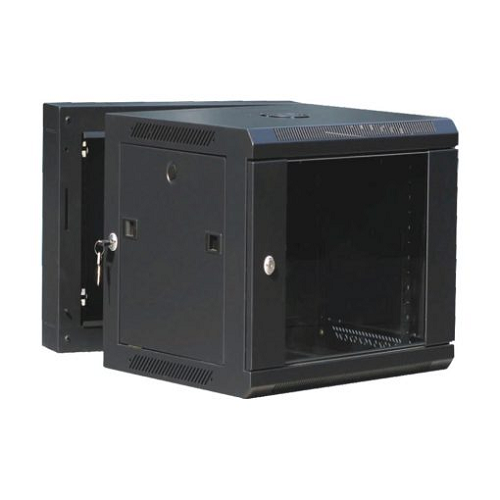 15U Wall Mount Rack Double Section Cabinet with Fan 300738