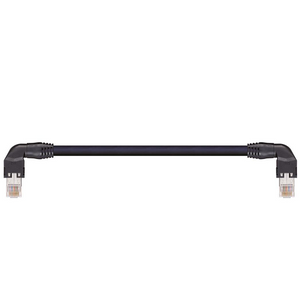 Igus CAT9440350 26 AWG 4P RJ45 L Above A/B Angled Connector Crossover Hirose PUR Harnessed CAT5e Cable