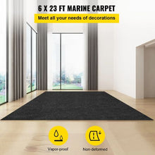 Black Indoor and Outdoor Marine Carpeting Marine Grade Boat Carpet Water-proof TPR Backing