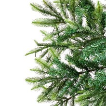 Prelit Flocked Artificial Christmas Tree Xmas with 350 Warm White LED Lights Decoration (6.5FT)