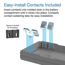 2.40"W x 4.15"L x 0.85"H Faceplate Handheld Enclosure With Pocket Clip M6,PC,GY