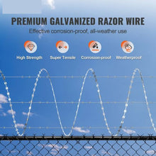 147 Ft Razor Barbed Wire and 3 Rolls Razor Wire Fencing Razor Fence For Garden SD-SRBW10.5-BTO22