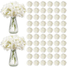 9.8 Inch White Bouquet Arrangement Artificial Silk Hydrangea Flowers