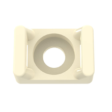 8 Hole Thread Size Nylon Screw-On Cable Tie Mount Ivory TM3S8-M69 (Pack Of 1000)