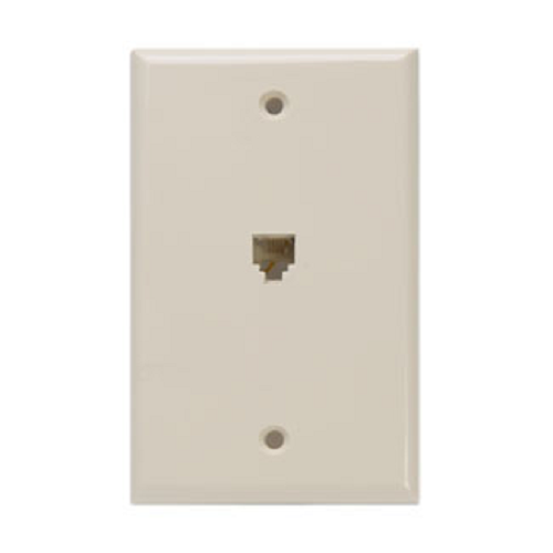 6P4C Standard Telephone Wall Jack Ivory 40249-I