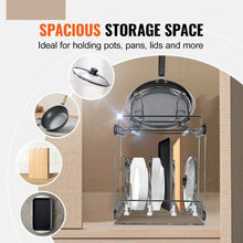 12 Inch Pan and Pot Rack 2-Tier Expandable Pull Out Under Cabinet Organizer for Kitchen LX-C9285