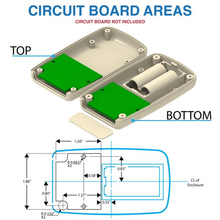 Easy Install AAA Battery With Circuit Storage Almond Box Hand Held Enclosure H45AAAAL