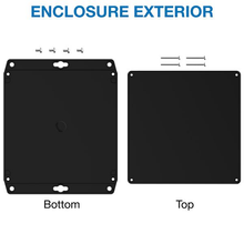 Top Black Bottom Black Enclosures 2.80 in / 70 mm Boxes And Cases RBF66P06B28B
