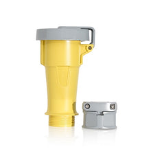 Leviton 30 Amp 125V LEV Series IEC Pin & Sleeve Connector Yellow 330C4WLEV
