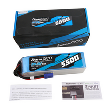 Gens Ace 5500mAh 6S1P 22.2V G-Tech Lipo Battery Pack With EC5 Plug GEA556S60E5GT