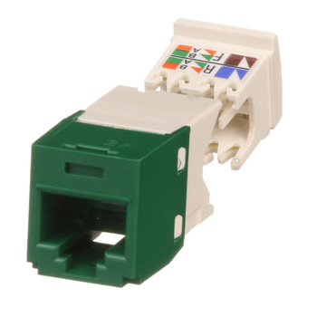 22-26 AWG Mini-Com RJ45 TG Style Cat6 Plus UTP Jack Module Polycarbonate CJ688TGGR-C (Pack of 100)