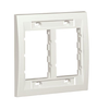 4.5x4.5 Double Gang Executive Series Faceplate Frame ABS Screw Mount CBEIW-2GY