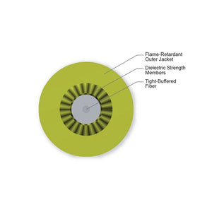 1 F Single-Mode ClearCurve Compact Drop Indoor Tight-Buffered Cable 001U21-31131-B6