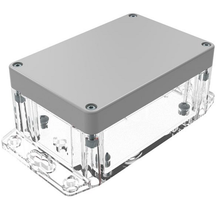 Flanged Base Polycarbonate Plastic Gray/clear RBF53P06G16C
