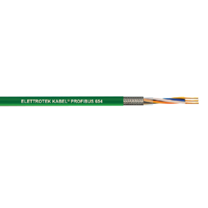 2x2x0.34 mm² Profinet 655 Solid Bare Copper PET Foil Al TC Braid PVC Network Cable