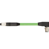 Igus MAT904125443 22 AWG 2P M12 D-Coded Socket A / Pin Angled B Connector PUR Industrial Profinet Cable