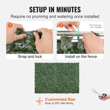 96 x 72 Inch Greenery Ivy Fence Screen with Mesh Backing – Outdoor Artificial Green Wall