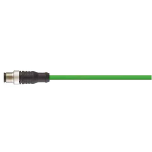 Igus BUS9041073 22 AWG 2P M12 D-Coded 4 Pin A / Open End B Connector PVC Harnessed Profinet Cable