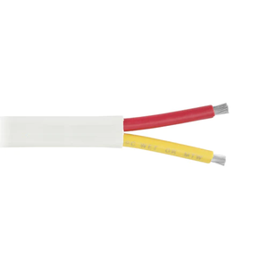 6 AWG 2 Conductor White Jacket Red and Yellow Duplex Boat Flat Cable (Standard Lengths)