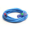 100FT 12/3 SJEOW Cold Weather Triple Tap Extension Cord With CGM Blue