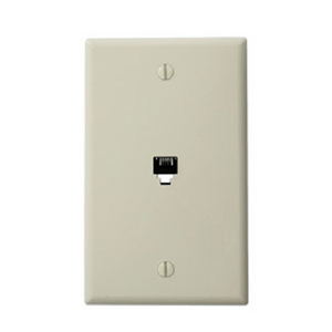 6P4C Standard Telephone Wall Jack Light Almond 40249-T