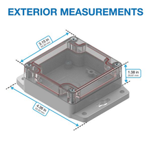 4.36" X 1.38" X 3.15"Plastic Box Enclosure With Flang RBF33P06C08G