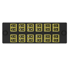 12 Port Opticom Keyed D-Yellow LC Fiber Adapter Panel Duplex FAP12WDYLDLCZ
